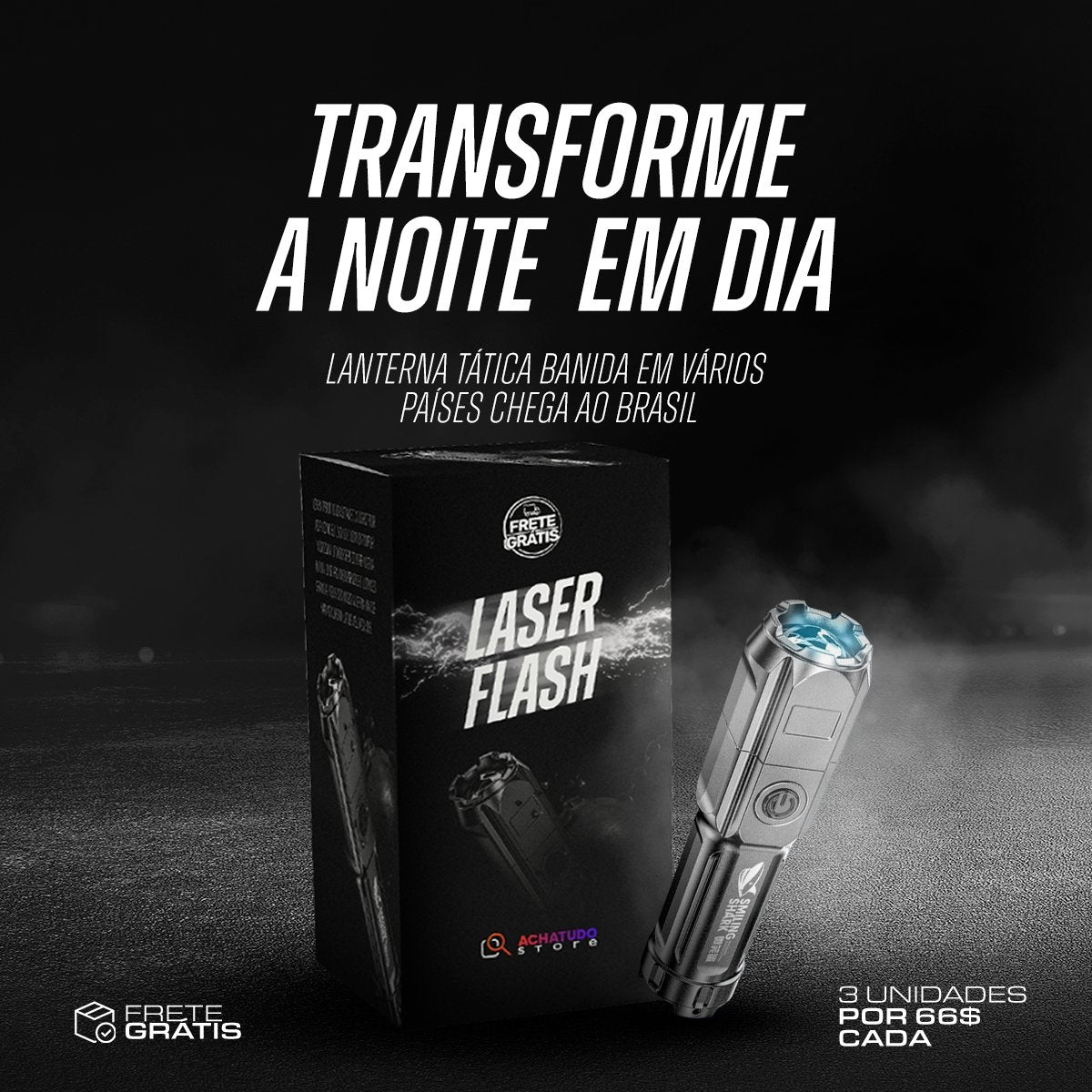 Linterna Táctica de 10,000 Lúmenes: ¡Potencia Láser Extrema para Uso Profesional!