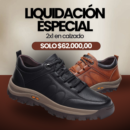 Zapato Antideslizante De Cuero - Compra 1 y Llévate 2