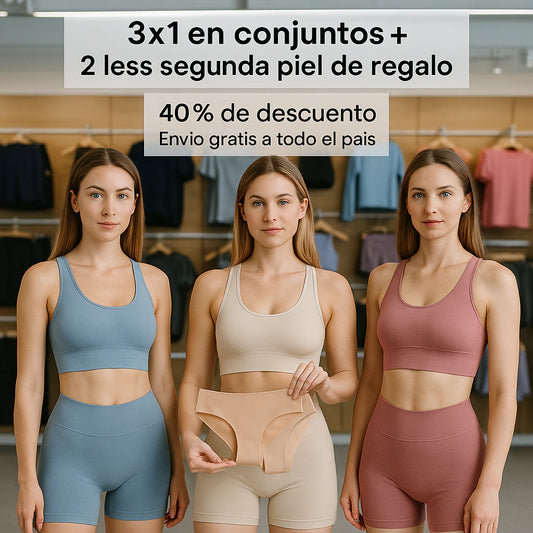 3x1 EN CONJUNTOS + PACK DE LESS SEGUNDA PIEL (-40%)